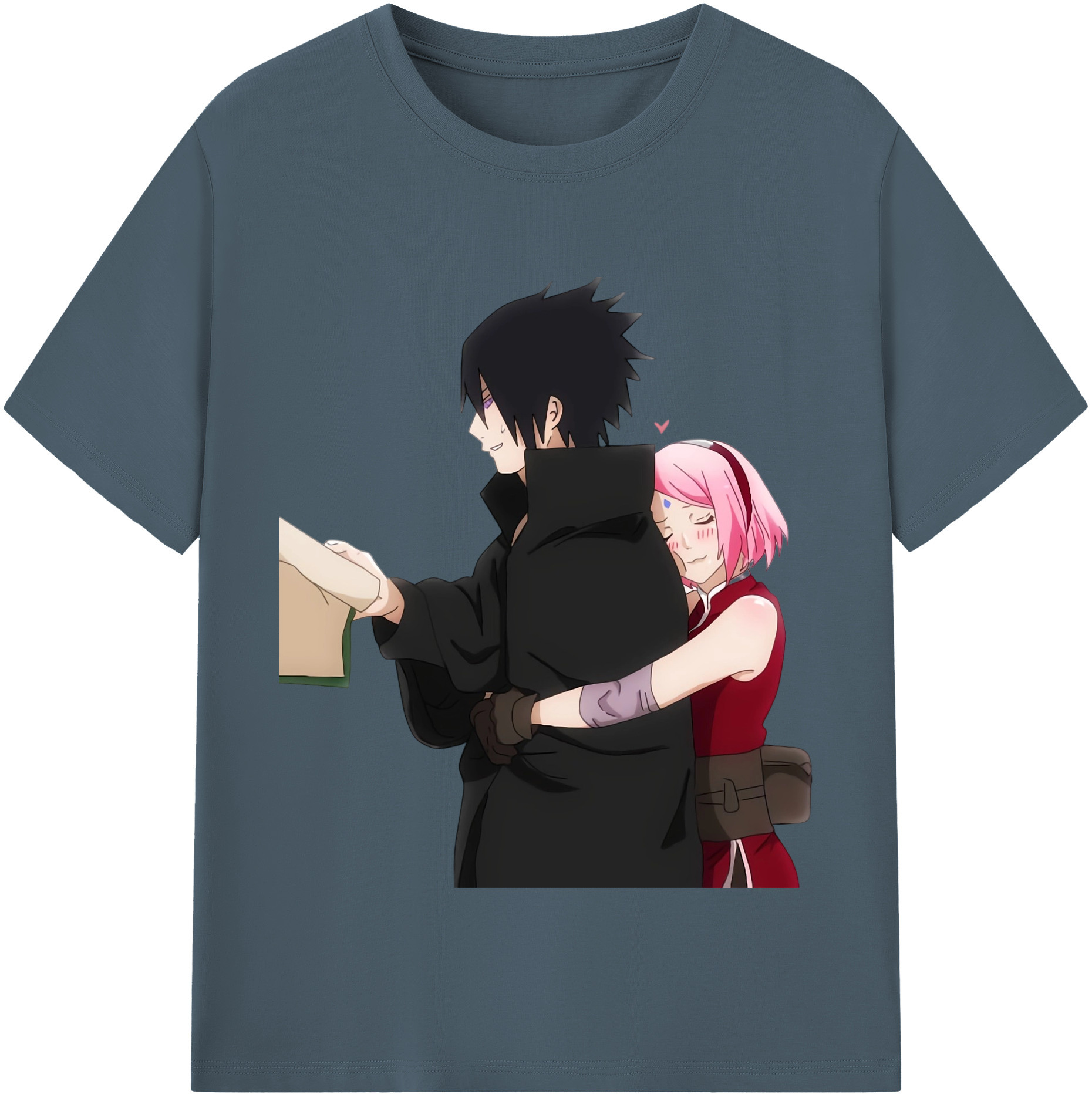 （画像用） NARUTO -ナルト- うちは サスケ Uchiha Sasuke 綿100％半袖Tシャツ（フロントプリント）